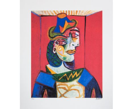Pablo Picasso (after) 'Portrait of Dora Maar' lithograph print, limited edition of 200, sheet size 50 x 70 cm, plate signed b