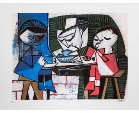 Pablo Picasso (after) 'Breakfast' lithograph print, limited edition of 200, sheet size 50 x 70 cm, plate signed bottom right,