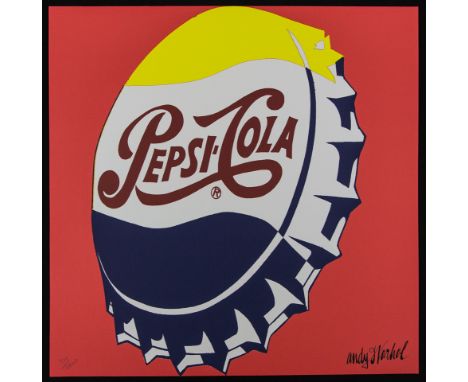 Andy Warhol (after) 'Pepsiâ€“Cola' offset lithography, size 60 x 60 cm, plate signed bottom right, numbered with pencil, limi