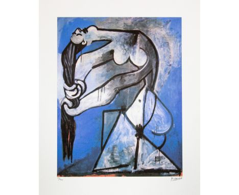 Pablo Picasso (after) 'Nude Wringing Her Hair' lithograph print, limited edition of 200, sheet size 50 x 70 cm, plate signed 
