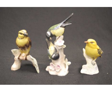 Three various Goebel bird figures largest 12.5cm.