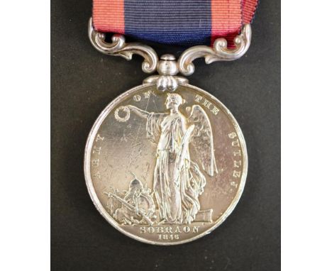 Q. Victorian 1846 Army of the Sutlej Medal Named - John McSweeney 9th Lancers.