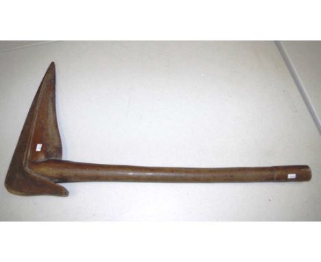 Antique mystery club / axe possibly Pacific Islands or New Guinea.  78cm long.