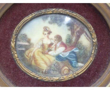 Portrait miniature in an oval frame