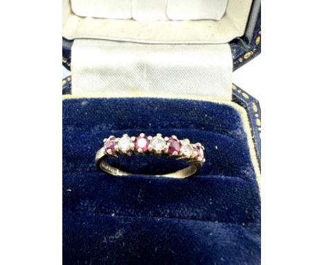 9ct Gold Diamond And Ruby Ring (1.6g) 