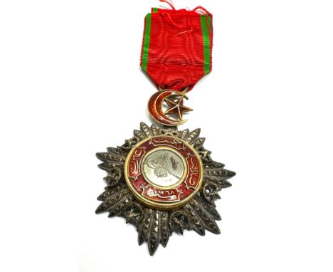 OTTOMAN EMPIRE. ORDER OF THE MEDJIDIE.Commander's cross in silver, gold and enamel 