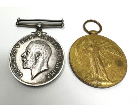 K.I.A WW1 Medal pair to 75680 pte a walker durham light infantry 