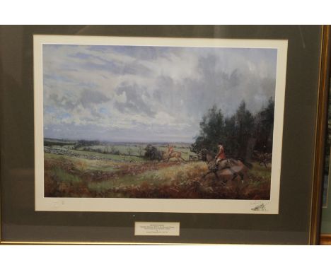 3 pictures, Lionel Edwards Limited Edition print 140/600 Morpeth Hunt, 33 cm x 49 cm, framed and mounted, another 140/600 Mor