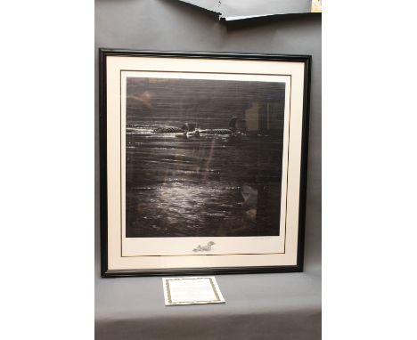 John Seerey-Lester (b. 1945), signed Limited Edition print "Loon Light", 277/1500.  65 cm x 64 cm, framed, mounted, with Cert