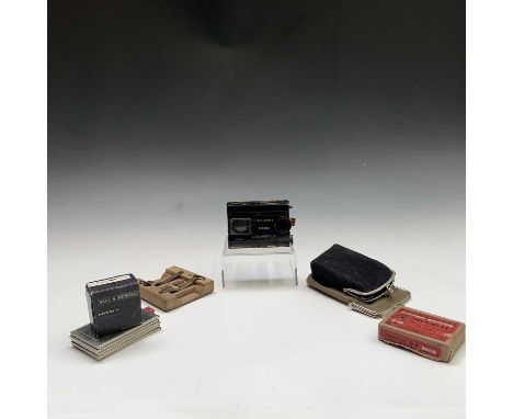 A Gaumont &amp; Co Block Notes compact folding camera, incomplete, together with plate holders etc.
