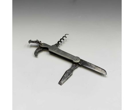 A late Victorian Sportsman's folding multi-tool pocket knife, by C. Butler &amp; Co, Sheffield and retailed Army &amp; Navy, 