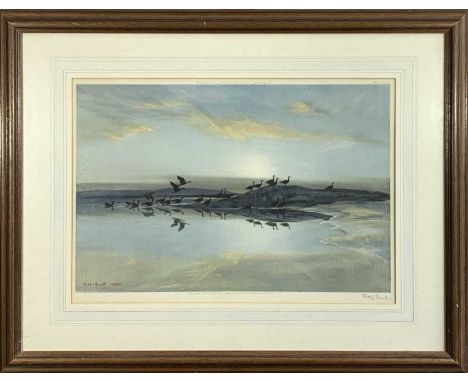 Peter SCOTT  (1909-1989)GeeseColour printSigned in pencil38 x 54cm