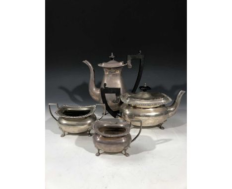 A four-piece tea and coffee service