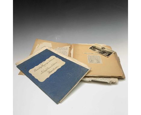 A quantity of German ephemera contained in a folder and relating mainly to the Laur family, Baron von Laur was a Captain in t