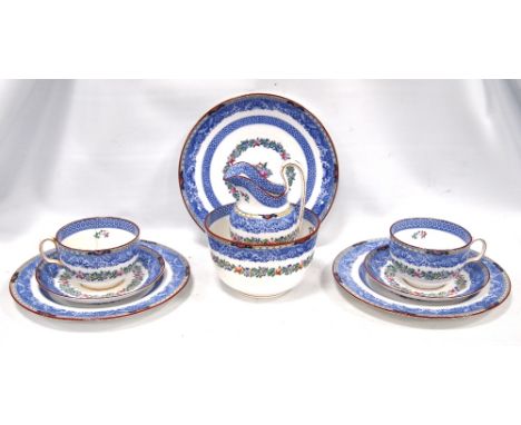 Copeland china twenty-eight piece tea service, retailed by T. Goode & Co.