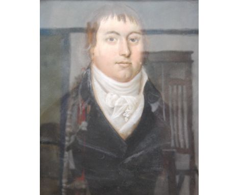 BRITISH SCHOOL (19TH CENTURY)Portrait of a gentlemanPastel, 58cm x 48cm. 