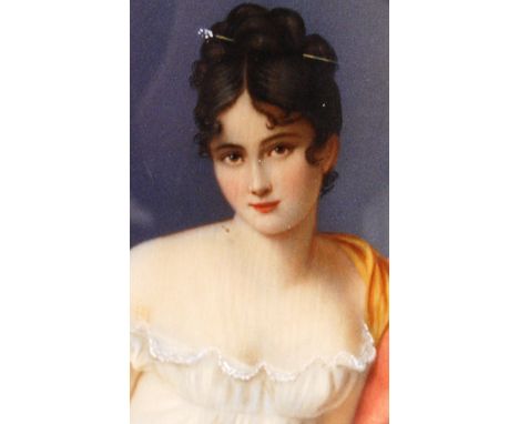 GERARD (FRENCH, 20TH CENTURY)Portrait of a young ladySigned, watercolour on ivory, 8cm x 6.5cm. Condition Report This is good