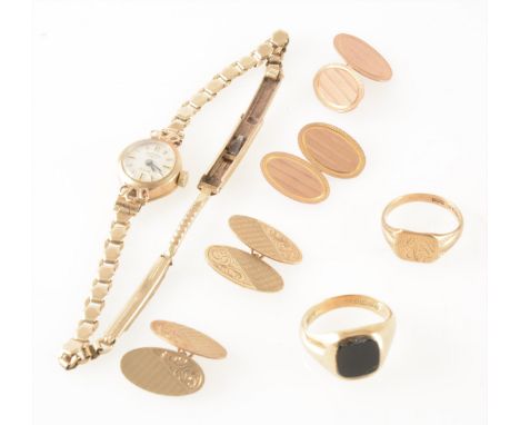 Rotary - a lady's 9 carat yellow gold bracelet watch, total weight including movement approximately 12.2gms, no box or paperw