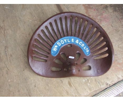 WM Doyle &amp; CO Cast Iron Tractor Seat