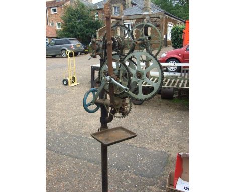 Vintage Cycle Pedal Crank Display on on cast iron stand including a BSA one