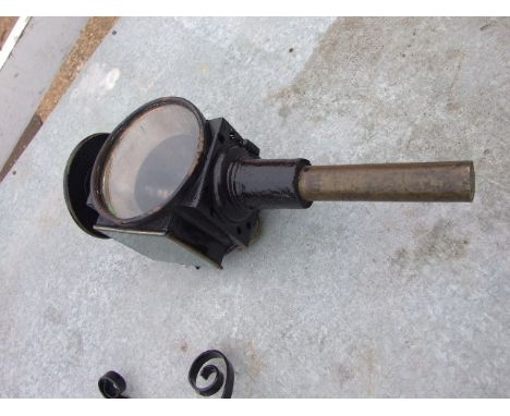Vintage Windover London , Manchester &amp; Huntingdon Carriage Lamp ( converted to electric ) 18 inches long with modern wrou