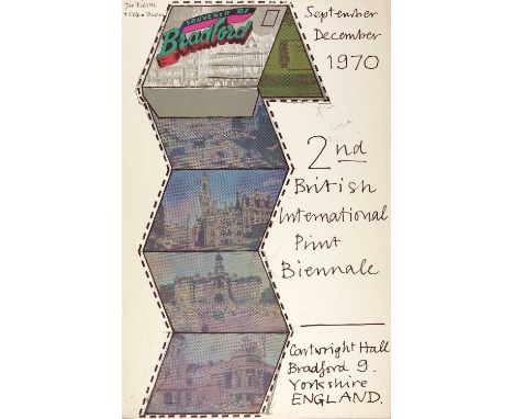 Joe Tilson (b.1928)
2nd British International Print Biennale, 1970exhibition poster for Bradford City Art Gallery and Museums