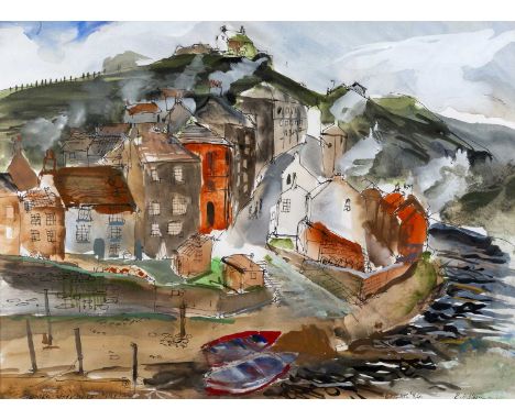 R. Wilson (20th Century)
Staithes, Yorkshire, 1984
signed and dated (lower right)
watercolour
40 x 55cm.
&nbsp;
Condition rep