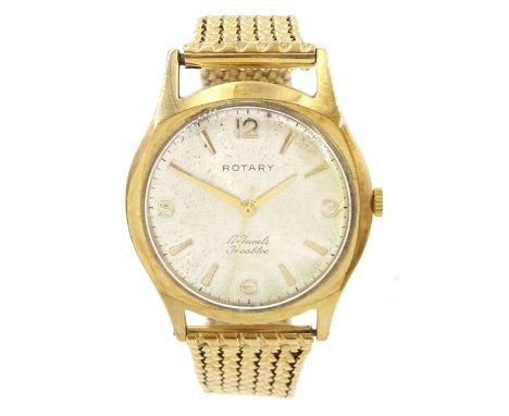 Rotary gentleman's 9ct gold manual wind wristwatch, on 9ct gold bracelet, with fold-over clasp, Birmingham 1961Condition Repo