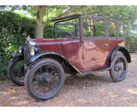 1928 Austin 7 Model AC Chummy, Registration VW 6305 (being applied for), Owned since 1963.This charming 'oily rag' Vintage Au