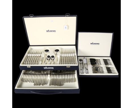 A Wilkens, Silbermanufaktur Seit1810 stainless steel canteen of cutlery for 8 people, in original drawer-fitted case, includi