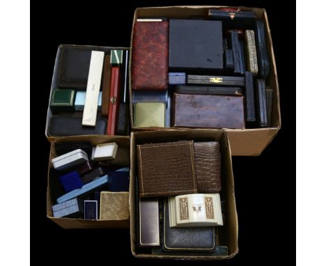 4 boxes of Vintage and other jewellery and watch boxes (all empty) 
