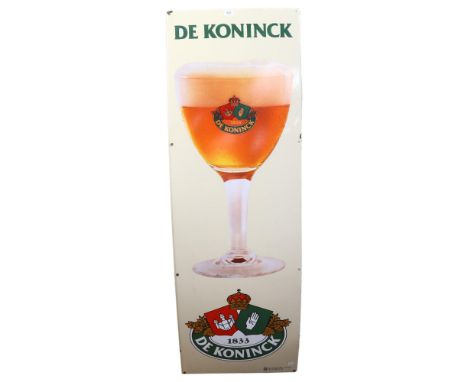 A Vintage advertising enamelled De Koninck sign, 151 x 49cm 