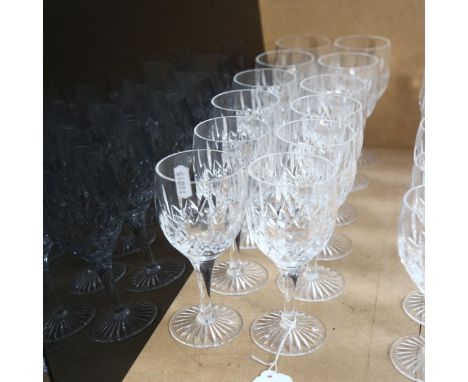 5 Vintage Etched Crystal Wine Glasses, Imperial glass, Meander, c