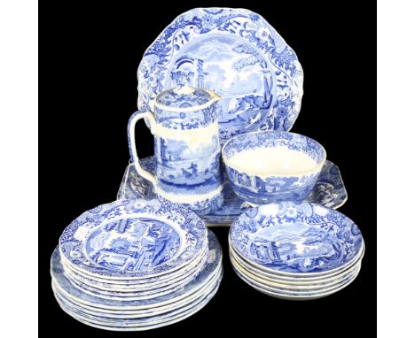 Spode Italian pattern plates, bowls and jug 