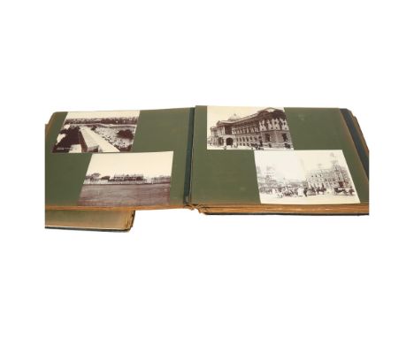 An album of Vintage photographs, depicting scenes from Algoa Bay Port Elizabeth, East London Harbour Port Elizabeth, Zanzibar