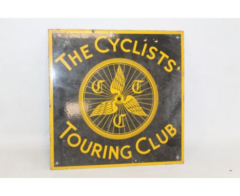 THE CYCLISTS TOURING CLUB ENAMEL SIGN, 40.5 cm X 40.5 cm