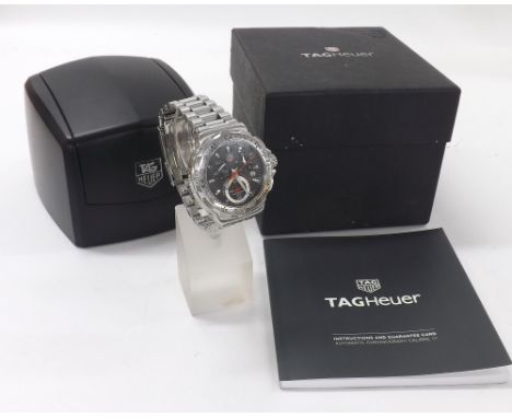 Tag Heuer Formula 1 Professional 200m chronograph stainless steel gentleman's bracelet watch, ref. CAH111A, no. EBB2372, blac
