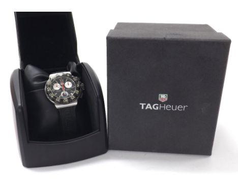 Tag Heuer Formula 1 Professional 200m chronograph stainless steel gentleman's wristwatch, ref. CAC1110-0, no. XZ2229, black d