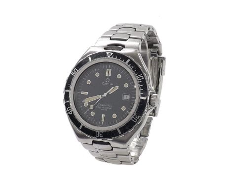 Omega Seamaster Professional 200m stainless steel gentleman's bracelet watch, ref. 396 1061, black dial with dot and baton ma