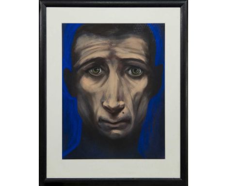 * FRANK MCFADDEN (SCOTTISH b. 1972),PORTRAITpastel on paper, initialledimage size 61cm x 47cm, overall size 84cm x 68cm Mount