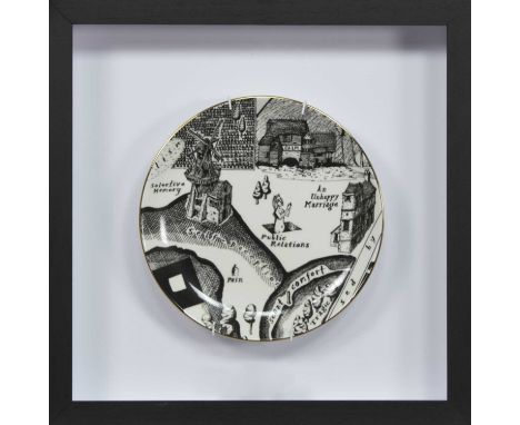 * GRAYSON PERRY RA (BRITISH b. 1960),A MAP OF DAYS PLATE - PUBLIC RELATIONSfine china plate, with artist's seal printed to ba