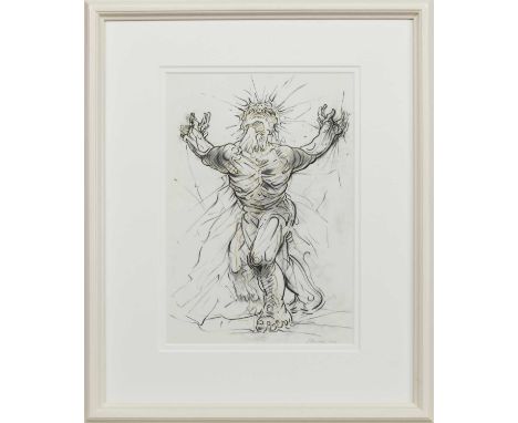* PETER HOWSON OBE (SCOTTISH b. 1958),UNTITLEDcharcoal on paper, signed and dated 2011image size 41cm x 28cm, overall size 65