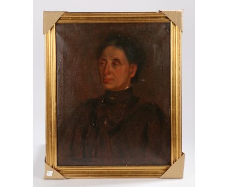 19th Century British School, Portrait of a Lady 42cm x 52.5cm oil on canvas unsigned framed