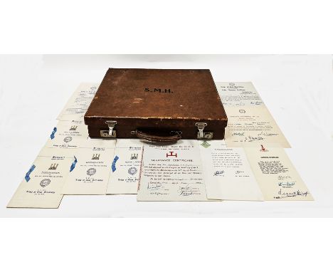Case of Masonic items relating to S M Heaton regarding Indian and Pakistani lodges plus British dating from 1930's onwards. I