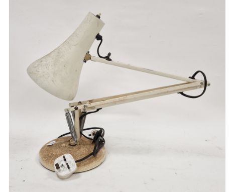 Anglepoise Lighting Company vintage cream desk lamp, on circular base,&nbsp;stamped to lower frame