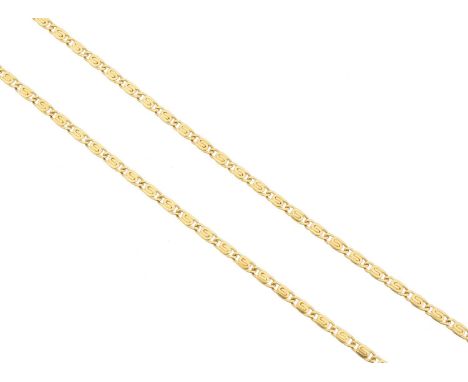 An 18ct gold chain necklace, the fancy link chain with spring clasp, signed Balestra, Italian assay marks, length 49.5cm, gro