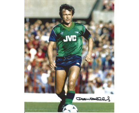 John Hollins signed 10x8 colour photo pictured in action for Arsenal. All autographs come with a Certificate of Authenticity.