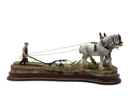 Border Fine Arts limited edition group 'Turning on Headlands' model no. B1239, designed by Anne Wall, no. 38/350, signed by R