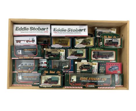Eddie Stobart ltd diecast model vehicles including Corgi and Lledo, many being boxed 