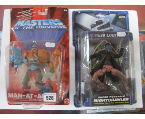 Two Modern Plastic Action Figures, comprising of Mattel Masters of The Universe Man-At-Arms, Toybiz X-Men United Super Poseab